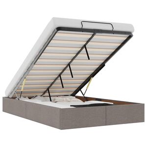 vidaXL Osmansk&yacute; r&aacute;m postele bez matrac&iacute; taupe 120x190 cm textil