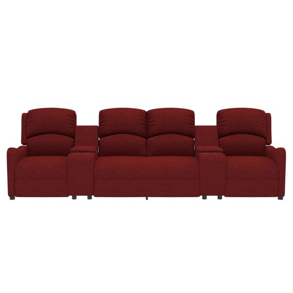 vidaXL 4m&iacute;stn&eacute; mas&aacute;žn&iacute; polohovac&iacute; křeslo s drž&aacute;ky n&aacute;pojů v&iacute;nov&eacute; textil