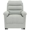 vidaXL Zvedací masážní křeslo světle šedé samet