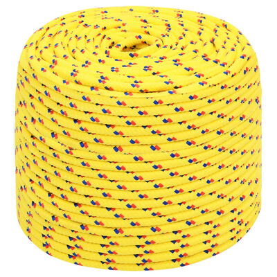 vidaXL Lodní lano žluté 10 mm 100 m polypropylen