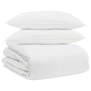 vidaXL Sada přikr&yacute;vek s pol&scaron;t&aacute;řem 3 pcs B&iacute;l&aacute; Peř&iacute;