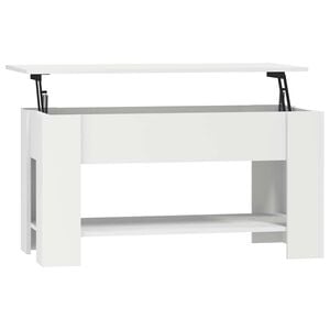 vidaXL Konferenčn&iacute; stolek b&iacute;l&yacute; 101 x 49 x 52 cm kompozitn&iacute; dřevo