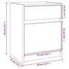vidaXL Noční stolek bílý 40 x 31 x 50 cm masivní borovice