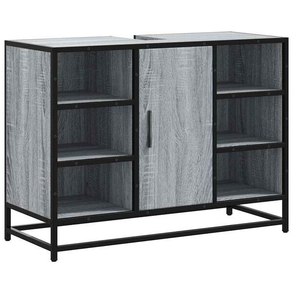 vidaXL Koupelnov&aacute; skř&iacute;ňka pod umyvadlo &scaron;ed&aacute; sonoma 80x33x60cm kompozit