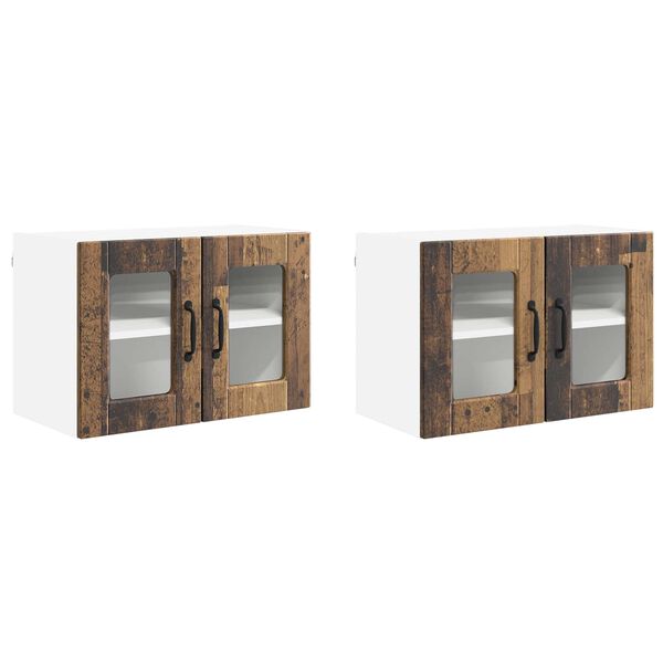 vidaXL Kuchyňsk&aacute; skř&iacute;ň s polic&iacute; 2 pcs Star&eacute; dřevo 60 x 31 x 40 cm