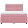 vidaXL Box spring postel s matrac&iacute; růžov&aacute; 180x200 cm samet