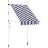 vidaXL Ručně zatahovac&iacute; mark&yacute;za 150 cm modro-b&iacute;l&eacute; pruhy