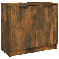 vidaXL Koupelnová skříňka kouřový dub 64,5x33,5x59 cm kompozitní dřevo