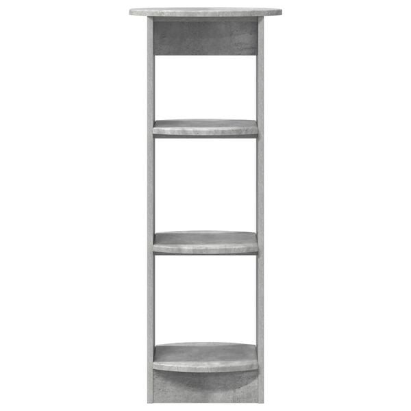 vidaXL Bočn&iacute; skř&iacute;ňka Betonově &Scaron;ed&aacute; 40 x 40 x 100 cm Dřevěn&yacute; materi&aacute;l