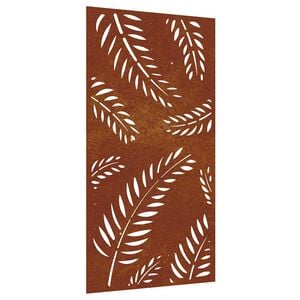 vidaXL Zahradn&iacute; n&aacute;stěnn&aacute; dekorace 105 x 55 cm cortenov&aacute; ocel List