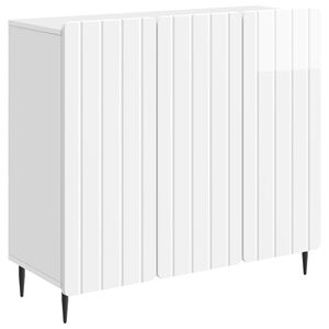 vidaXL Serv&iacute;rovac&iacute; skř&iacute;ň B&iacute;l&aacute; s vysok&yacute;m leskem 89 x 34,5 x 82 cm