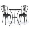 vidaXL 3d&iacute;ln&yacute; bistro set lit&yacute; hlin&iacute;k čern&yacute;