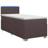 vidaXL Box spring postel s matrac&iacute; a LED Tmavě hněd&aacute; 90 x 190 cm