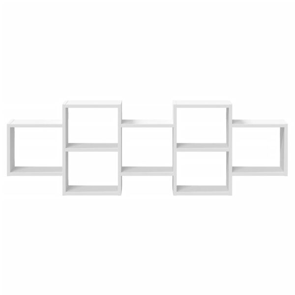 vidaXL Nástěnná police bílá 129 x 18 x 42 cm kompozitní dřevo