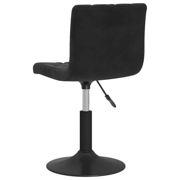 vidaXL Otočn&aacute; j&iacute;deln&iacute; židle čern&aacute; samet