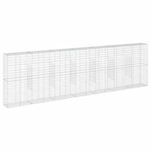 vidaXL Gabionov&yacute; ko&scaron; s v&iacute;kem 700 x 50 x 200 cm pozinkovan&eacute; železo