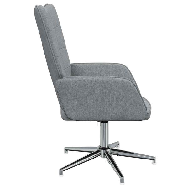 vidaXL Relaxačn&iacute; židle světle &scaron;ed&aacute; textil