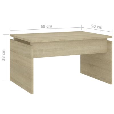 vidaXL Konferenční stolek dub sonoma 68 x 50 x 38 cm dřevotříska