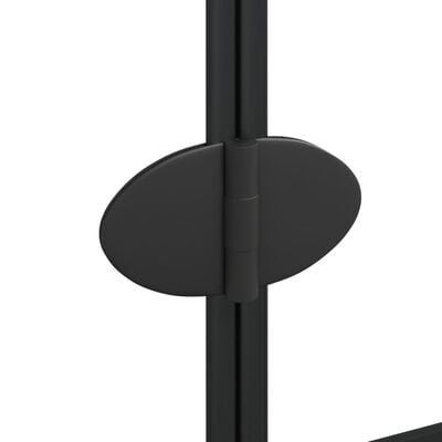 vidaXL Skládací sprchový kout ESG 100 x 140 cm černý