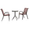 vidaXL Zahradní bistro set 3 pcs Hnědá Ocel