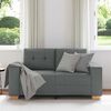vidaXL Loveseat Sofa Dark Grey 160x77x82 cm Fabric