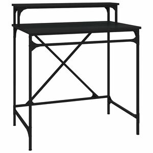 vidaXL Psac&iacute; stůl čern&yacute; 80 x 50 x 90 cm kompozitn&iacute; dřevo a železo