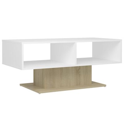 vidaXL Konferenční stolek bílý dub sonoma 103,5x50x44,5 cm dřevotříska