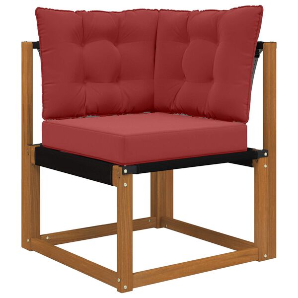 vidaXL Venkovn&iacute; pol&scaron;t&aacute;ř na pohovku 3 pcs v&iacute;nov&aacute; červen&aacute; Polyester