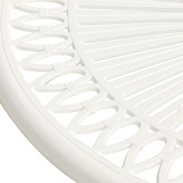 vidaXL Zahradní stůl bílý 62 x 62 x 65 cm litý hliník