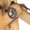 vidaXL N&aacute;stěnn&aacute; lampa E27 stř&iacute;brn&aacute; masivn&iacute; mangovn&iacute;kov&eacute; dřevo a železo