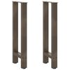 vidaXL Nohy konzolov&eacute;ho stolku z př&iacute;rodn&iacute; oceli 2 ks 38 x (72-73) cm ocel