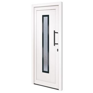 vidaXL Vchodov&eacute; dveře b&iacute;l&eacute; 88 x 200 cm PVC