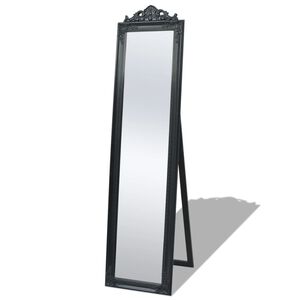 vidaXL Volně stoj&iacute;c&iacute; zrcadlo barokn&iacute; styl 160 x 40 cm čern&eacute;