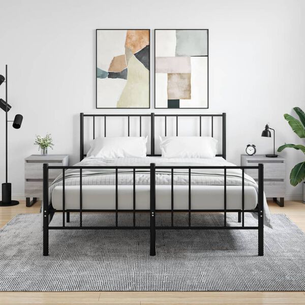 vidaXL Nočn&iacute; stolky 2 ks &scaron;ed&eacute; sonoma 40 x 35 x 50 cm kompozitn&iacute; dřevo