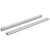 vidaXL Tyč Skř&iacute;ně 2 pcs Stř&iacute;brn&aacute; 764 x 15 x 29 mm Hlin&iacute;kov&aacute; slitina