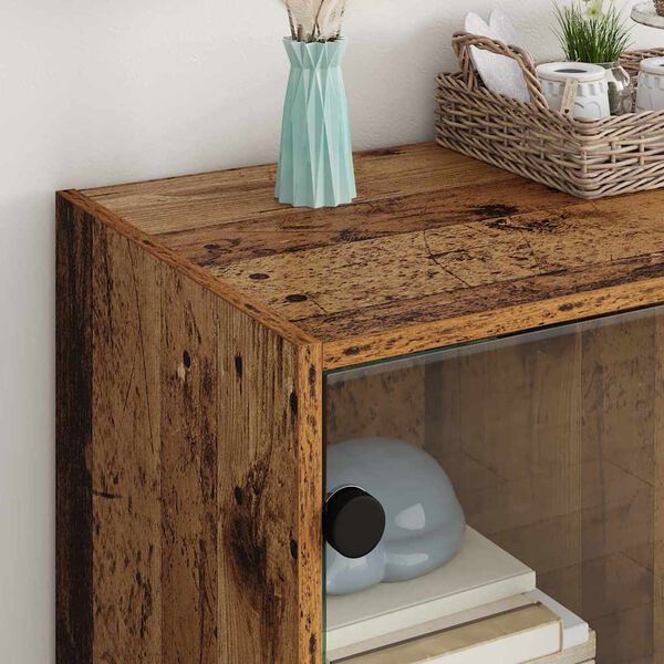 vidaXL Bočn&iacute; skř&iacute;ňka Star&eacute; dřevo 68 x 37 x 75,5 cm kompozitn&iacute; dřevo