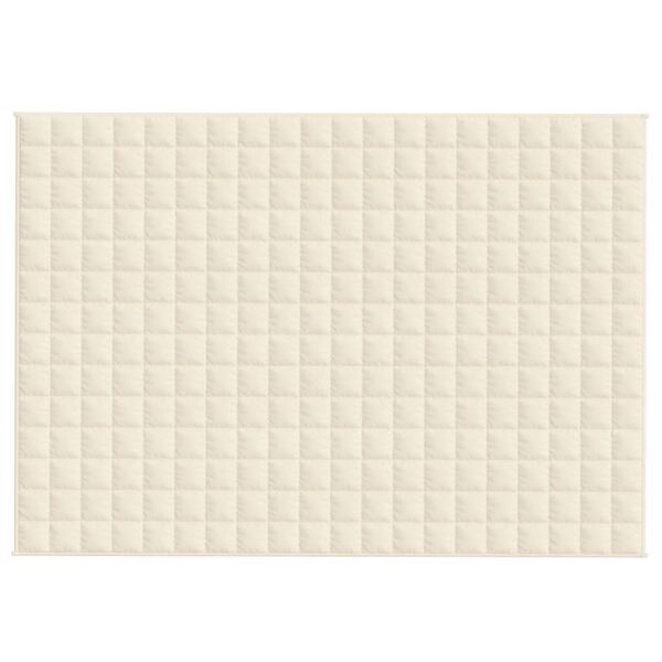 vidaXL Z&aacute;těžov&aacute; deka světle kr&eacute;mov&aacute; 138 x 200 cm 10 kg textil