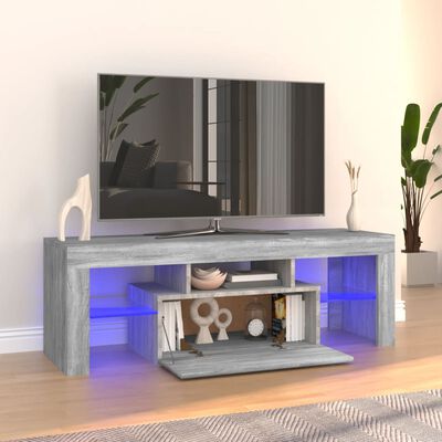 vidaXL TV skříňka s LED osvětlením šedá sonoma 120 x 35 x 40 cm