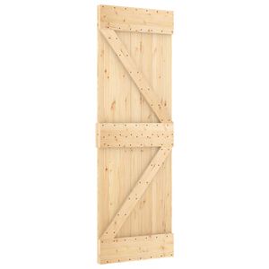 vidaXL Posuvn&eacute; dveře NARVIK 70 x 210 cm (152,5 cm) Přirozen&aacute; a čern&aacute;