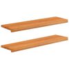 vidaXL Parapety 2 ks Světle hněd&aacute; 100 x 30 x 2 cm Masivn&iacute; bukov&eacute; dřevo