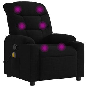 vidaXL Mas&aacute;žn&iacute; polohovac&iacute; křeslo čern&eacute; textil