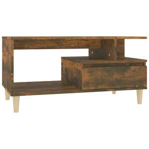 vidaXL Konferenčn&iacute; stolek kouřov&yacute; dub 90x49x45 cm kompozitn&iacute; dřevo