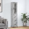vidaXL Skř&iacute;ň highboard betonově &scaron;ed&aacute; 34,5x34x180 cm kompozitn&iacute; dřevo