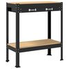 vidaXL Pracovn&iacute; stůl Čern&yacute; 80 x 40 x 91 cm Skl&aacute;dan&eacute; dřevo a kov