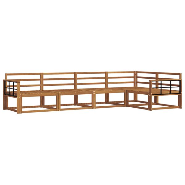 vidaXL Venkovn&iacute; pohovkov&aacute; souprava 5 pcs Př&iacute;rodn&iacute;