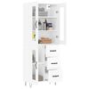 vidaXL Skř&iacute;ň highboard leskl&aacute; b&iacute;l&aacute; 69,5 x 34 x 180 cm kompozitn&iacute; dřevo