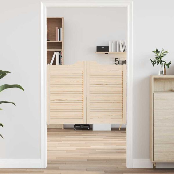 vidaXL Kř&iacute;dlov&eacute; dveře Louvred Design 2 p&aacute;ry 80x100 cm borovicov&yacute; masiv