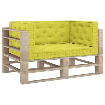 vidaXL Podušky na nábytek z palet 4 ks jablkově zelené bavlna