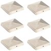 vidaXL Krytky na plotov&eacute; sloupky ve tvaru stř&iacute;&scaron;ky 6 ks nerez 101x101mm