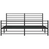 vidaXL Kovov&yacute; r&aacute;m postele s hlavov&yacute;m a nožn&iacute;m čelem čern&yacute; 183 x 213 cm